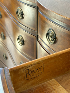 Rway Vintage 12 Drawer Serpentine Lowboy/Dresser *Custom Lacquer Included*